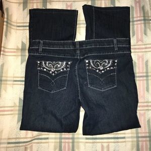 Dark denim stretchy jeans